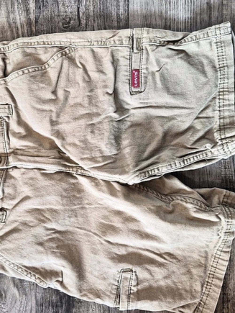 Levi's Boys Traditional Cargo Shorts Beige Size 14
